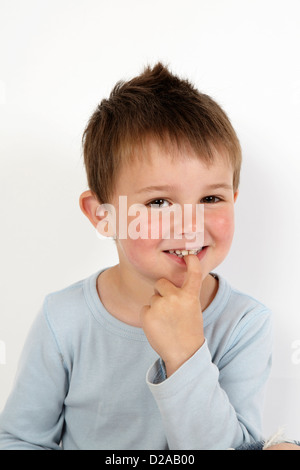 Close up of boys smiling face Banque D'Images