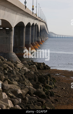 Le pont reliant le Nouveau-Brunswick avec l'Île du Prince Édouard, PEI, Canada Banque D'Images