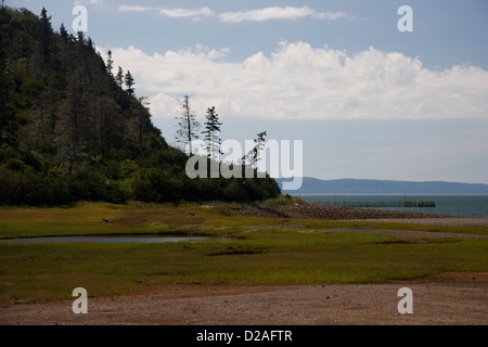 La plage de l'île Partridge près de Parrsboro, en Nouvelle-Écosse, Canada Banque D'Images