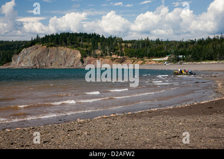 La plage de l'île Partridge près de Parrsboro, en Nouvelle-Écosse, Canada Banque D'Images