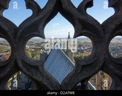 Cathédrale d'Ely. UK. Vue depuis le toit. Banque D'Images