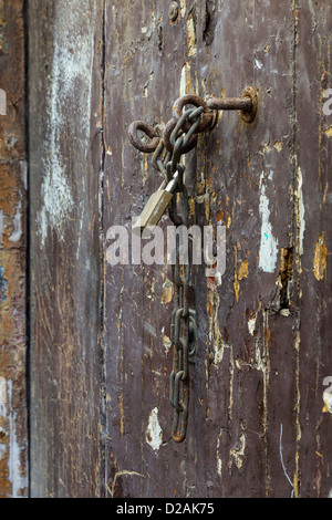 Porte cadenas sur Cadix Espagne Banque D'Images