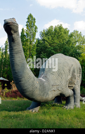 Berlin, Allemagne, dans l'ancien à Spreepark Plänterwald dinosaure Banque D'Images