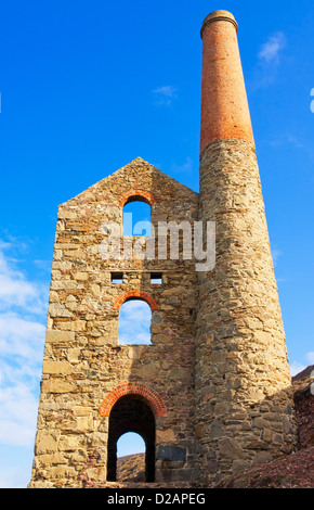 Papule Coates tin mine près de St Agnes côte nord des Cornouailles Angleterre GO UK EU Europe Banque D'Images