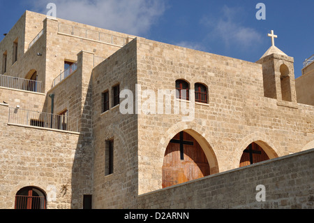 Église chrétienne de Jaffa sur remblai. Banque D'Images