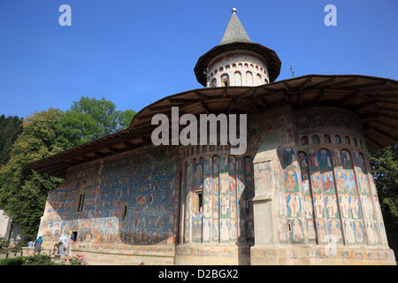 Voronet est un monastère de Roumanie, situé dans la ville de Gura Humorului, la Moldavie. Il est l'un des célèbres monastères peints Banque D'Images