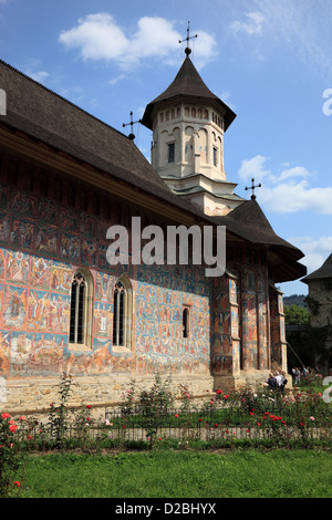 Le monastère Moldovita est un monastère orthodoxe roumain situé dans la commune de Suceava, Suceava County, Moldavie, Banque D'Images