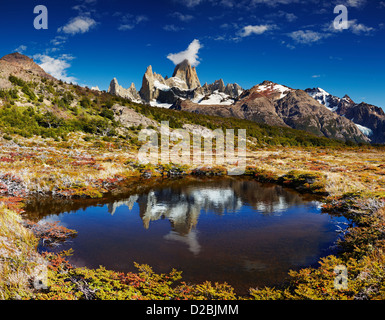 Le mont Fitz Roy, le Parc National Los Glaciares, Patagonie, Argentine Banque D'Images