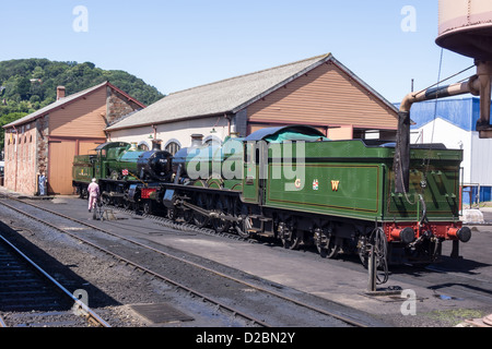 6960 Raveningham Hall et GWR 7800 Class 7828 Odney Manor Banque D'Images