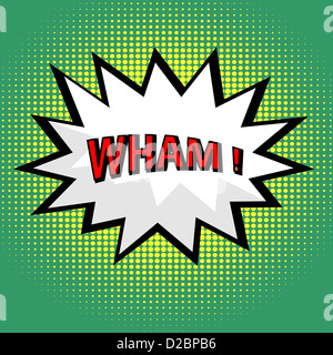 Wham ! Nuage de bande dessinée dans un style pop art Banque D'Images