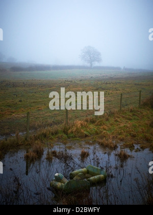 Flytipping dans la campagne du Cheshire Banque D'Images