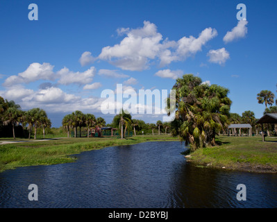 Sur le lac Washington St Johns River en Floride à Melbourne dans le Comté de Brevard Banque D'Images