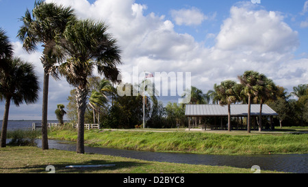 Sur le lac Washington St Johns River en Floride à Melbourne dans le Comté de Brevard Banque D'Images