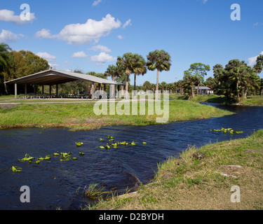 Sur le lac Washington St Johns River en Floride à Melbourne dans le Comté de Brevard Banque D'Images