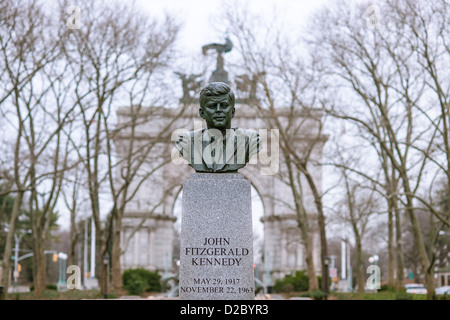 John F. Kennedy Memorial à Grand Army Plaza, à Brooklyn à New York Banque D'Images