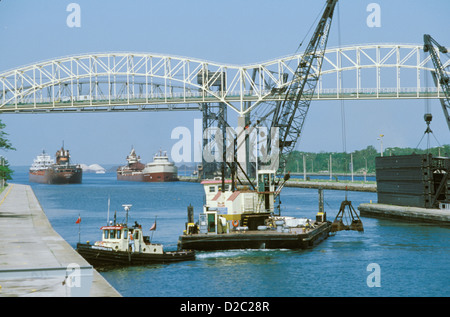 Michigan, Sault Ste. Marie. Soo Locks Banque D'Images