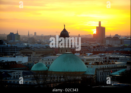 Berlin, Allemagne, coucher de soleil sur Berlin Banque D'Images