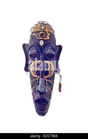 Image de masque en bois peinture de la culture des tribus de l'Afrique Banque D'Images