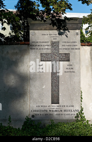 Berlin, Allemagne, tombe de Christopher William hoof sur le cimetière Dorotheenstaedtischen Banque D'Images