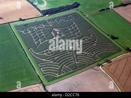 Vue aérienne du labyrinthe de New York prises en 2002 Banque D'Images