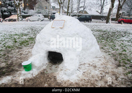 Redland vert, Bristol, UK, samedi 19 janvier 2013, la communauté de la charité Igloo Redland. Alamy Live News Banque D'Images
