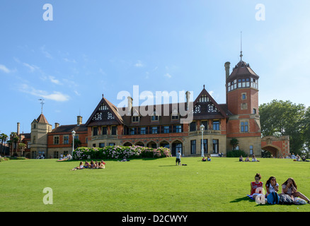 Palacio de Miramar (Miramar Palace) à la plage de la Concha, San Sebastiá, Espagne. Banque D'Images