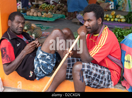 Marché, l'île de Tanna, Vanuatu, Pacifique Sud Banque D'Images