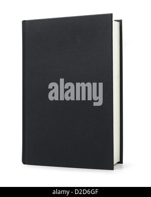 Livre noir à pages blanches découper fond blanc Banque D'Images