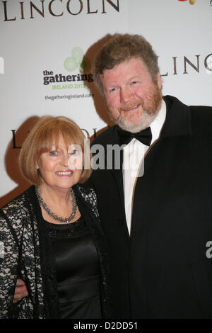 James Reilly, Ministre de la santé et de Dorothy O'Reilly au Lincoln premiere film Cinema Savoy à Dublin, Irlande. Dimanche 20 janvier 2013. Banque D'Images