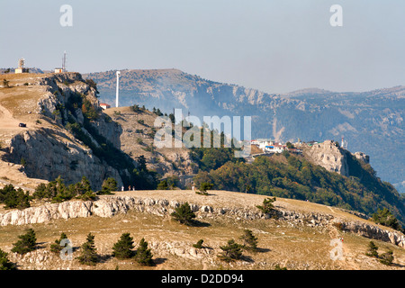 Haut de la montagne Ai-Petri. La Crimée, Ukraine. Banque D'Images