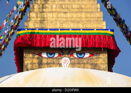 Le Stupa de Boudanath, est l'un des sites les plus sacrés Buddist à Katmandou, Népal Banque D'Images