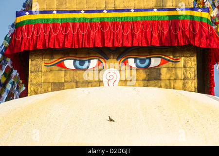 Le Stupa de Boudanath, est l'un des sites les plus sacrés Buddist à Katmandou, Népal Banque D'Images