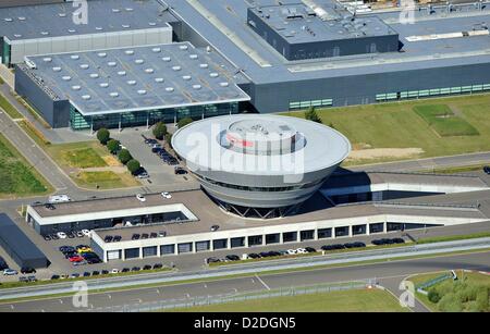 Avis sur l'extension des capacités de l'usine Porsche à Leipzig, en Saxe, le 14 août 2012. Banque D'Images