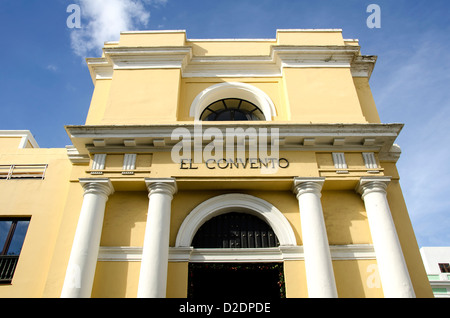 Entrée L'Hôtel El Convento Hotel, situé dans un ancien couvent, Old San Juan, Puerto Rico Banque D'Images