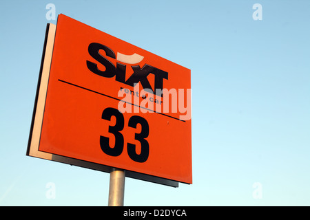 Schoenefeld, Brandebourg, parking de la société de location de voitures Sixt Banque D'Images