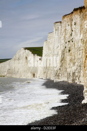 Les falaises de craie blanche à Urrugne East Sussex UK Banque D'Images