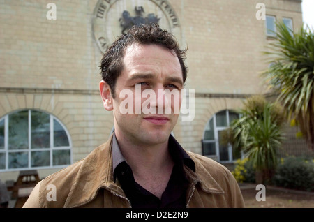 L'acteur gallois Matthew Rhys au Dylan Thomas Centre à Swansea. Banque D'Images