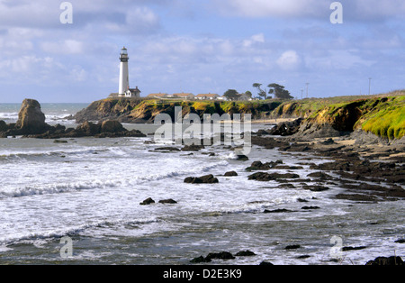 Pigeon Point Lighthouse, près de Half Moon Bay, Californie Banque D'Images