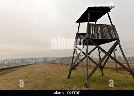 Tour de garde à Auschwitz Birkenau, en Pologne 2 Banque D'Images