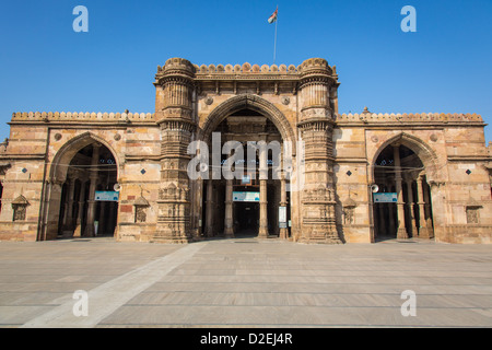 Jama Masjid ou Mosquée du Vendredi, Ahmedabad, Gujarat, Inde Banque D'Images