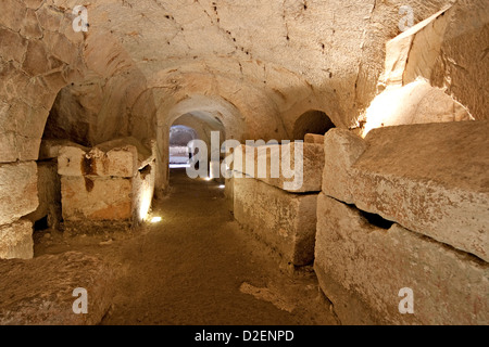 Israël, Beit Shearim, de l'intérieur d'un catacomb. Banque D'Images