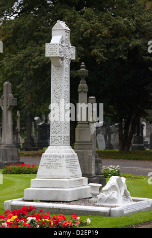 Cimetière du sud de la pierre tombale de John Alcock Sir John William Alcock Banque D'Images