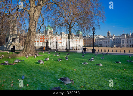 London Horse Guards Parade à partir de St James's Park Banque D'Images