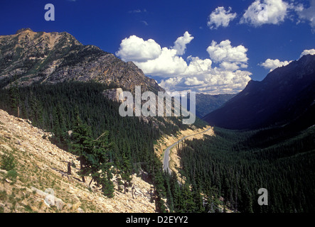 Cascades Nord Autoroute, route 20, côté est de Washington, Pass, des cascades, de l'État de Washington, Washington, United States Banque D'Images