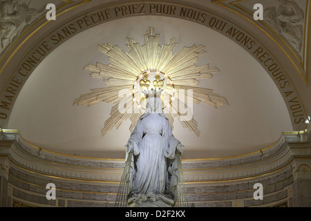 Chapelle Notre Dame de la Médaille Miraculeuse. La Sainte Vierge. Paris. La France. Banque D'Images