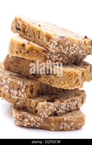 Brownies au sésame et l'écrou. Banque D'Images