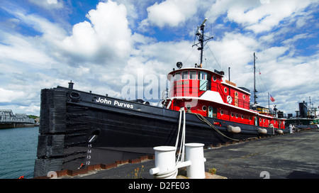 Le Comté de Porte Marine Museum et la reconstitution des années 60, Great Lakes remorqueur, John Purves, à Sturgeon Bay (Wisconsin). Banque D'Images