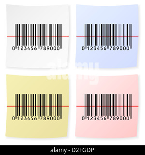 Code-barres autocollant sur un fond blanc. Vector illustration Banque D'Images
