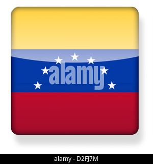 Le Venezuela drapeau comme une icône de l'application. Chemin de détourage inclus. Banque D'Images