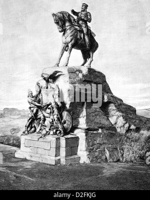 L'Empereur Frédéric monument situé près du champ de bataille à Woerth, guerre franco-prussienne ou guerre franco-allemande, 1870-1871 Banque D'Images